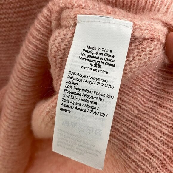 J Crew Ruffleneck Sweater Pink Womens Small Long Sleeves Alpaca Blend - Picture 5 of 9